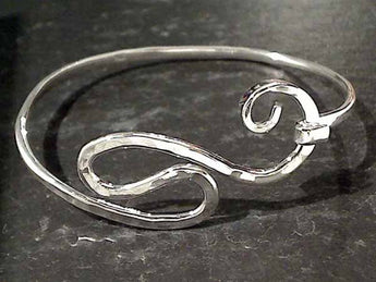 Sterling Silver Locking Bangle Bracelet