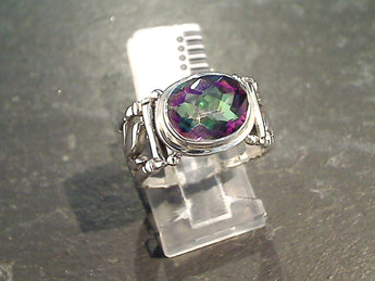 Size 8.25 Mystic Topaz, Sterling Silver Ring