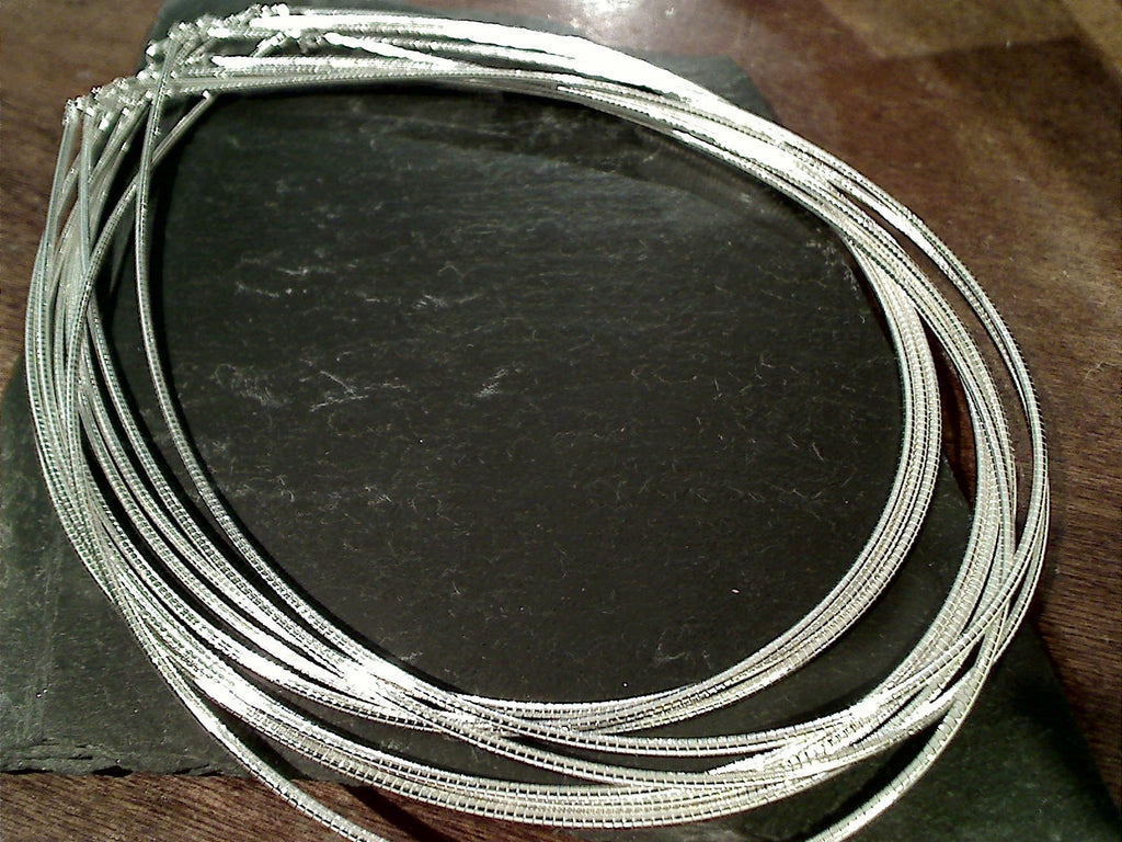 20 2mm Round Omega Chain / Neck Wire, Sterling Silver