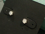 Moonstone, Sterling Silver 4MM Small Stud Earrings