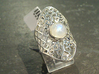 Size 7 Moonstone, Sterling Silver Ring
