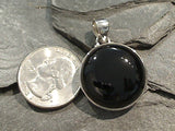 Black Onyx, Sterling Silver Pendant