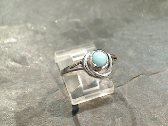 Size 7.25 Larimar, Sterling Silver Ring