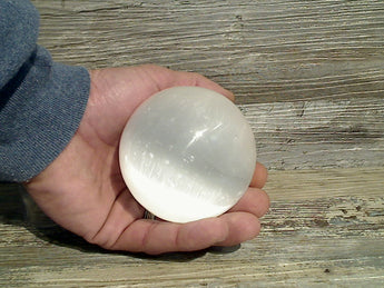 Selenite 3.25" to 3.5" Gemstone Sphere 600g - 700g