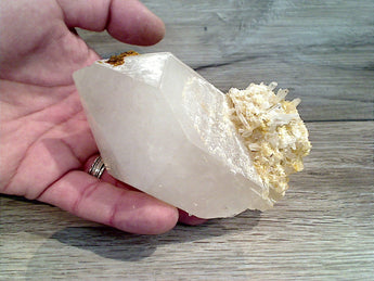 Natural Quartz Crystal With Cluster Inclusion