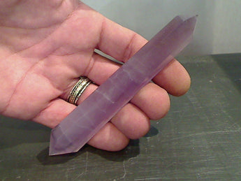 Lavender Fluorite 5" Double Terminated Crystal Point