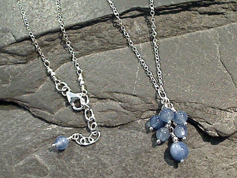 20" - 21" Kyanite, Sterling Silver Necklace