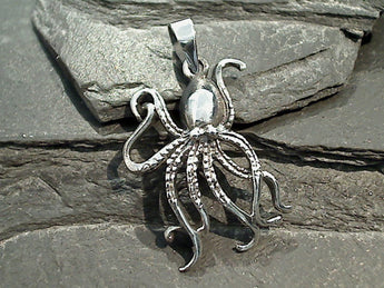 Sterling Silver Octopus Pendant