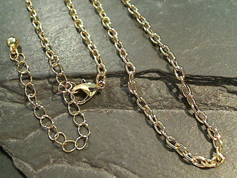 17" - 20" Gold Tone Open Link Chain