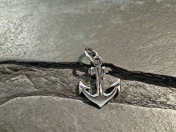 Sterling Silver Small Anchor Pendant / Charm