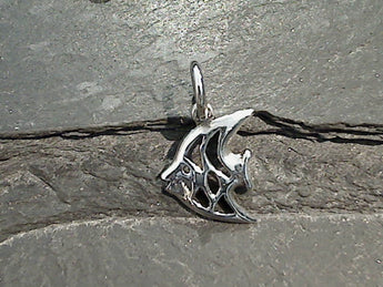 Sterling Silver Small Angel Fish Charm / Pendant