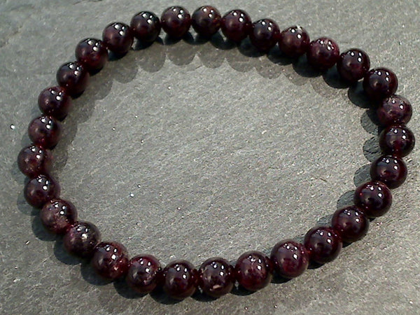 Garnet 5MM - 6MM Stretch Bracelet