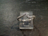Size 4.5 CZ, Sterling Silver Wave Ring