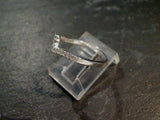 Size 8.75 CZ, Sterling Silver Wave Ring