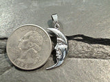 Sterling Silver Crescent Moon Pendant