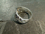 Size 6.5 Abalone, Sterling Silver Leaves Ring