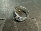 Size 5.5 Abalone, Sterling Silver Leaves Ring