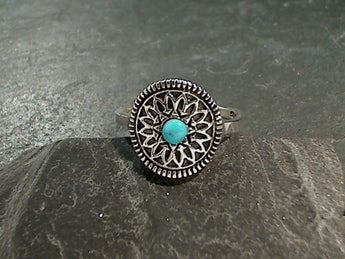 Size 6.75 Turquoise, Sterling Silver Ring