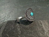 Size 7.75 Turquoise, Sterling Silver Ring