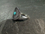 Size 7.75 Turquoise, Sterling Silver Ring