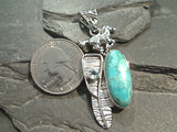 Turquoise, Blue Topaz, Sterling Silver Horse Pendant