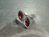 Size 6 Garnet, Sterling Silver Ring