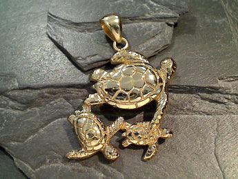 Alchemia Sea Turtle Family Large Pendant