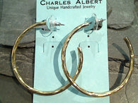 Alchemia Large Hammered Hoop Earrings