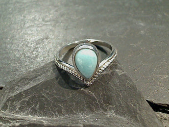 Size 6 Larimar, Sterling Silver Ring