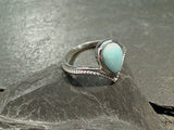 Size 6 Larimar, Sterling Silver Ring