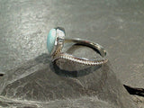 Size 6 Larimar, Sterling Silver Ring