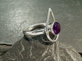Size 8 Amethyst, Sterling Silver Ring