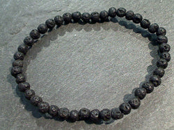 Lava Rock 4MM Stretch Bracelet