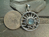 Labradorite, Sterling Silver Sun And Wave Pendant