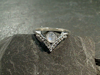 Size 6.25 Moonstone, Sterling Silver Ring