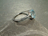 Size 8 Blue Topaz, Sterling Silver Ring