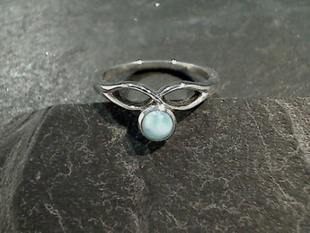 Size 5.25 Larimar, Sterling Silver Ring