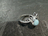 Size 5.25 Larimar, Sterling Silver Ring