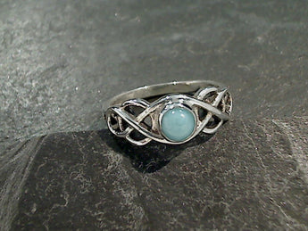 Size 5.25 Larimar, Sterling Silver Ring