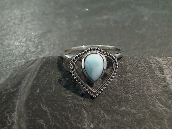 Size 5.75 Larimar, Sterling Silver Ring