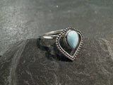Size 5.75 Larimar, Sterling Silver Ring