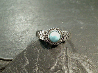 Size 6 Larimar, Sterling Silver Ring