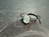 Size 5.25 Ethiopian Opal, Sterling Silver Ring