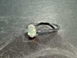 Size 5.25 Ethiopian Opal, Sterling Silver Ring