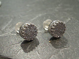 Druzy Quartz, Sterling Silver Post Earrings