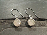 Druzy Quartz, Sterling Silver Earrings