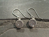 Druzy Quartz, Sterling Silver Earrings