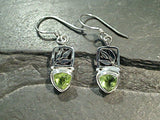 Peridot, Sterling Silver Earrings