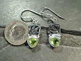 Peridot, Sterling Silver Earrings