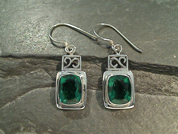 Green Quartz, Sterling Silver Earrings
